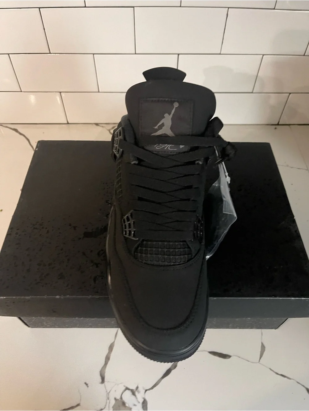 Mens Retro 4 Black Cat Size 8.